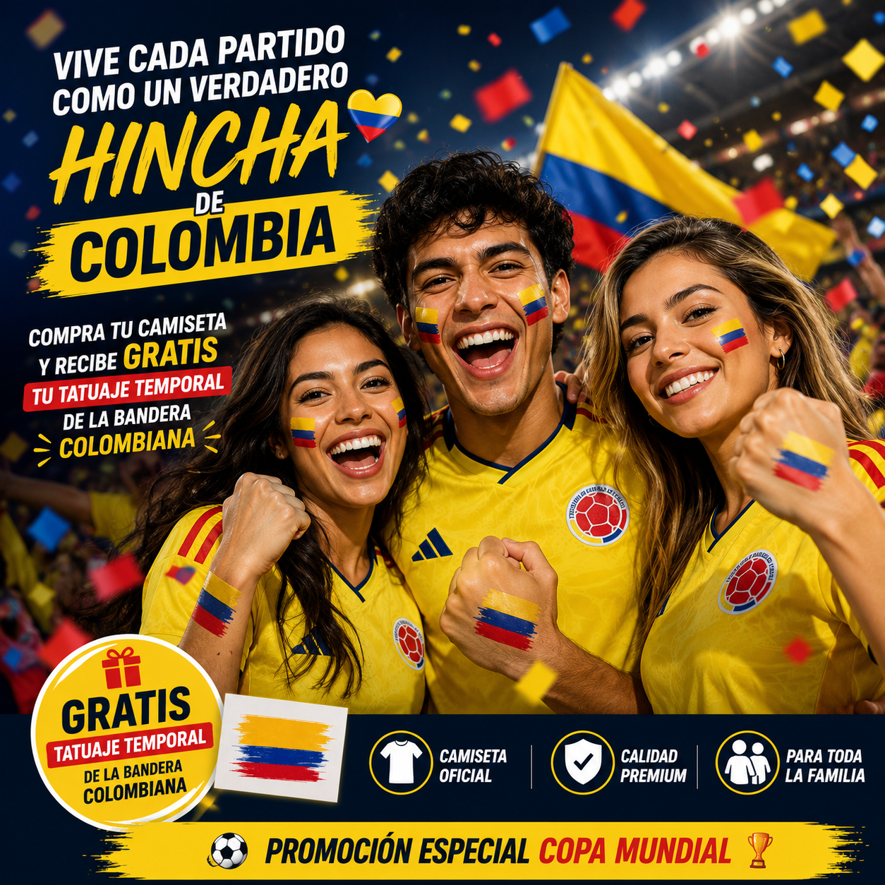 Camiseta Oficial de la Selección Colombia ⚽