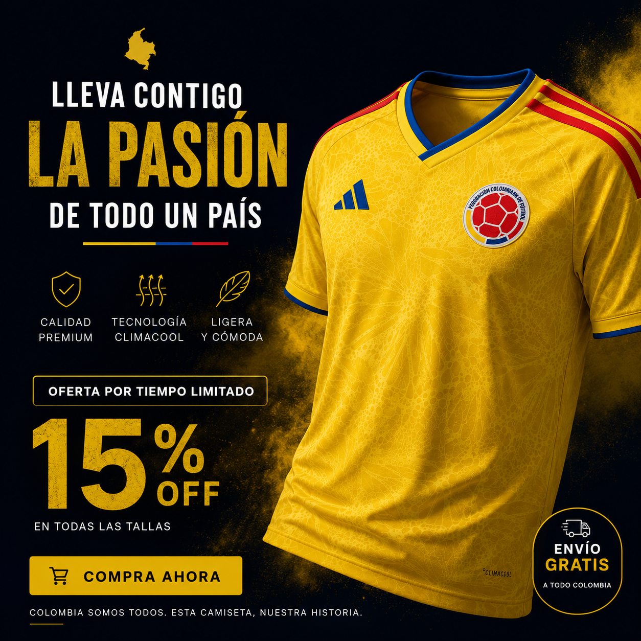 Camiseta Oficial Selección Colombia