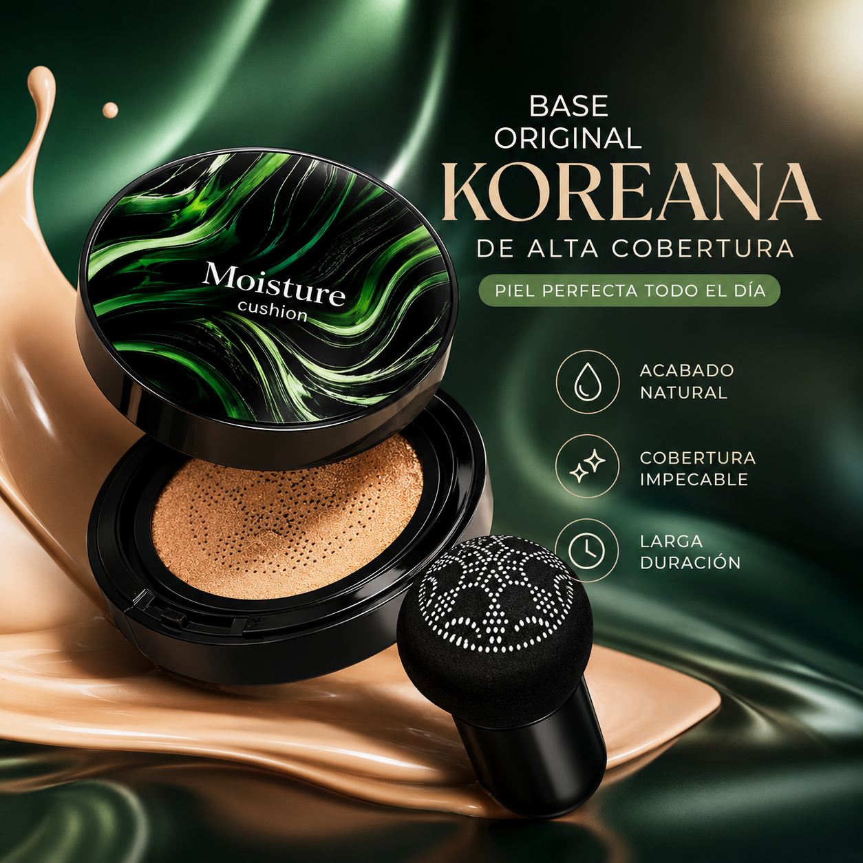 Base Original Koreana de Alta cobertura 🌟