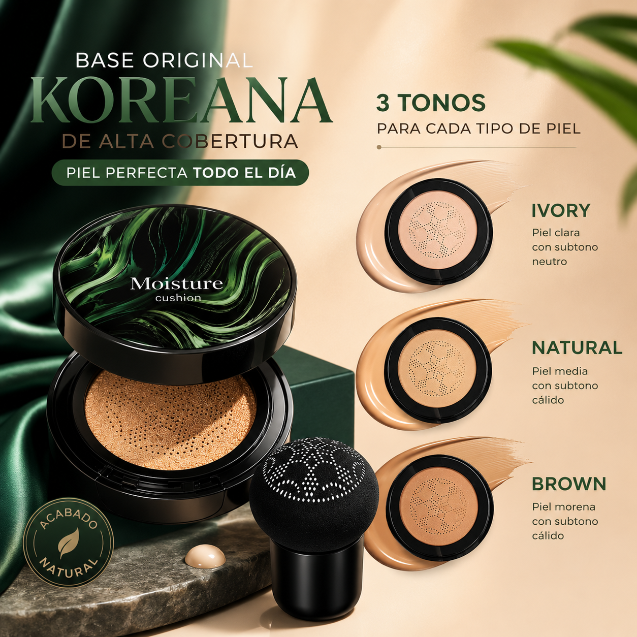 Base Original Koreana de Alta cobertura 🌟